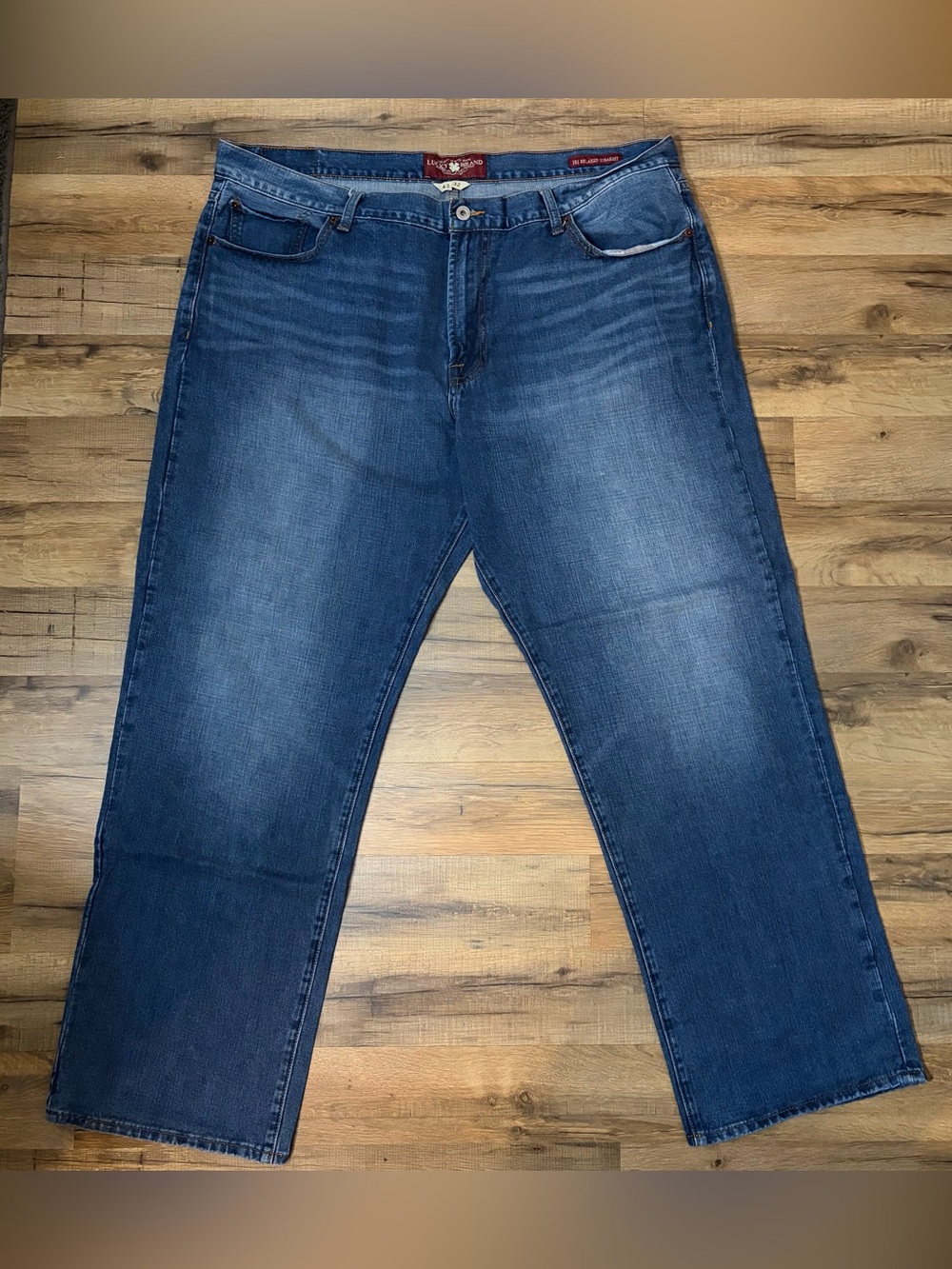 Lucky Brand 181 Relaxed Straight Jeans Medium Wash Men Size 42x32 Skate Gorpcore